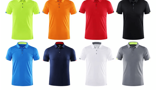 Mens Quick Dry Polo Shirt Lightweight Sports Fitness Top m black