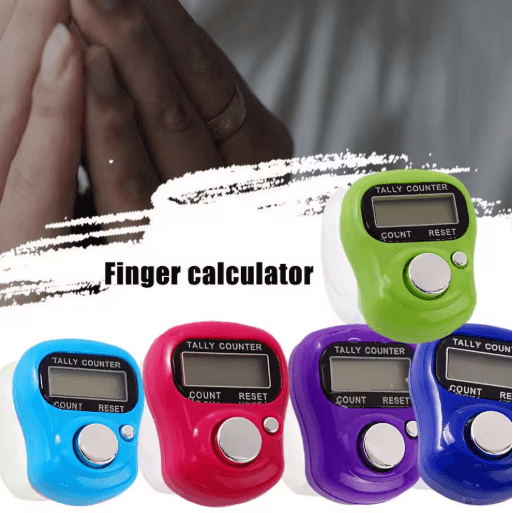 Electronic Tally Counter With LCD Display Digital Finger Clicker For Accurate Counting purple