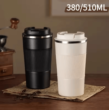 304 Stainless Steel Vacuum Insulated Water Bottle 500ml Anti Slip Thermal Coffee Mug For Office And Travel green 510ml