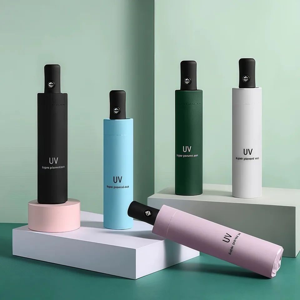 Portable Automatic Weather Umbrella blue iron 8k