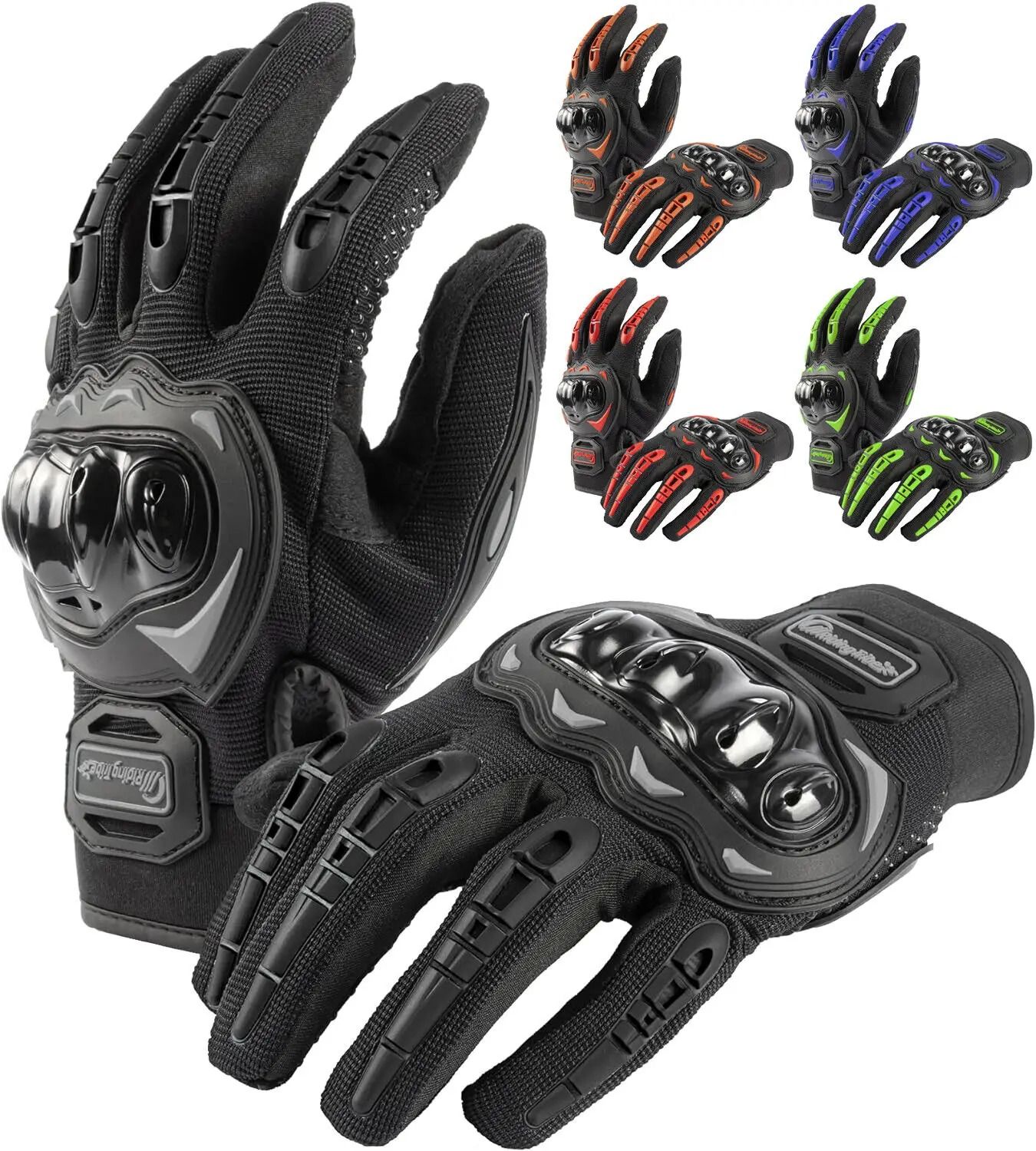 Full Finger Touchscreen Motorcycle Gloves For BMX ATV MTB Riding Road Racing And Motocross blue m