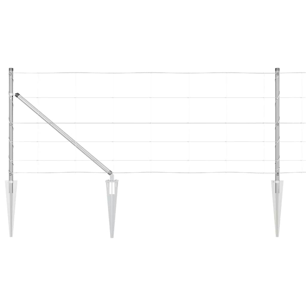 vidaXL Zaunpfosten Galvanisiert 50 x 0,8 m Stahl Image