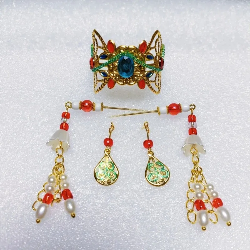 2025 kreative Vintage Puppe Kopfbedeckungen 30 cm Puppe Original Handgemachte Haarnadel Alten Chinesischen Stil Puppe kopfschmuck Zubehör LI073