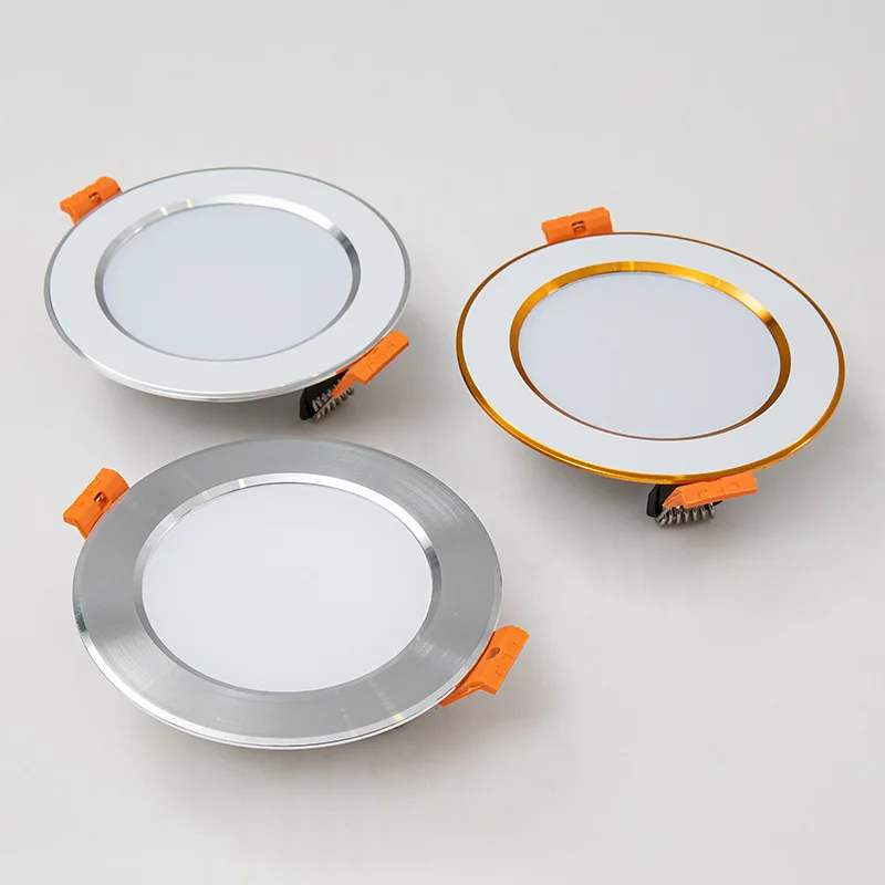 LED-Downlight, 220 V, 3-Farben-Dimm-LED-Downlight, dimmbar, 5 W, 7 W, 9 W, 12 W, 15 W, Einbau-In-LED-Decken-Downlight-Lichtlampe