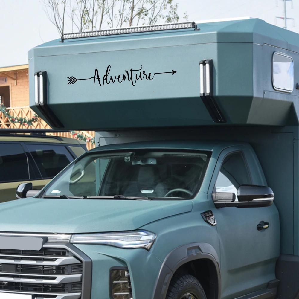 Wohnmobil Streifen Vinyl Aufkleber für Camper Van Horsebox Caravan RV Auto Zubehör Grafiken Berg Abenteuer Dekor Aufkleber Image