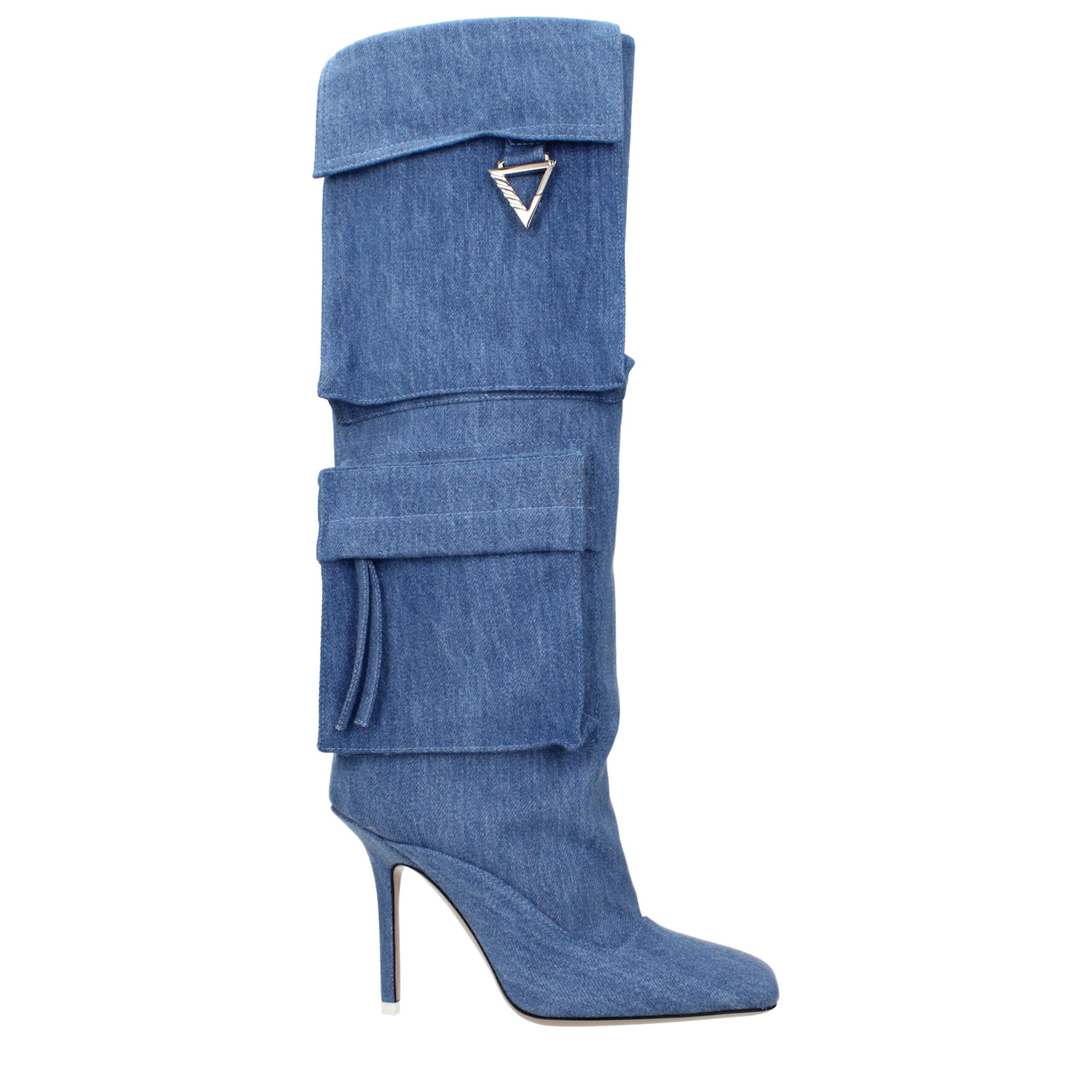 Denim High Heel Stiefel US 39