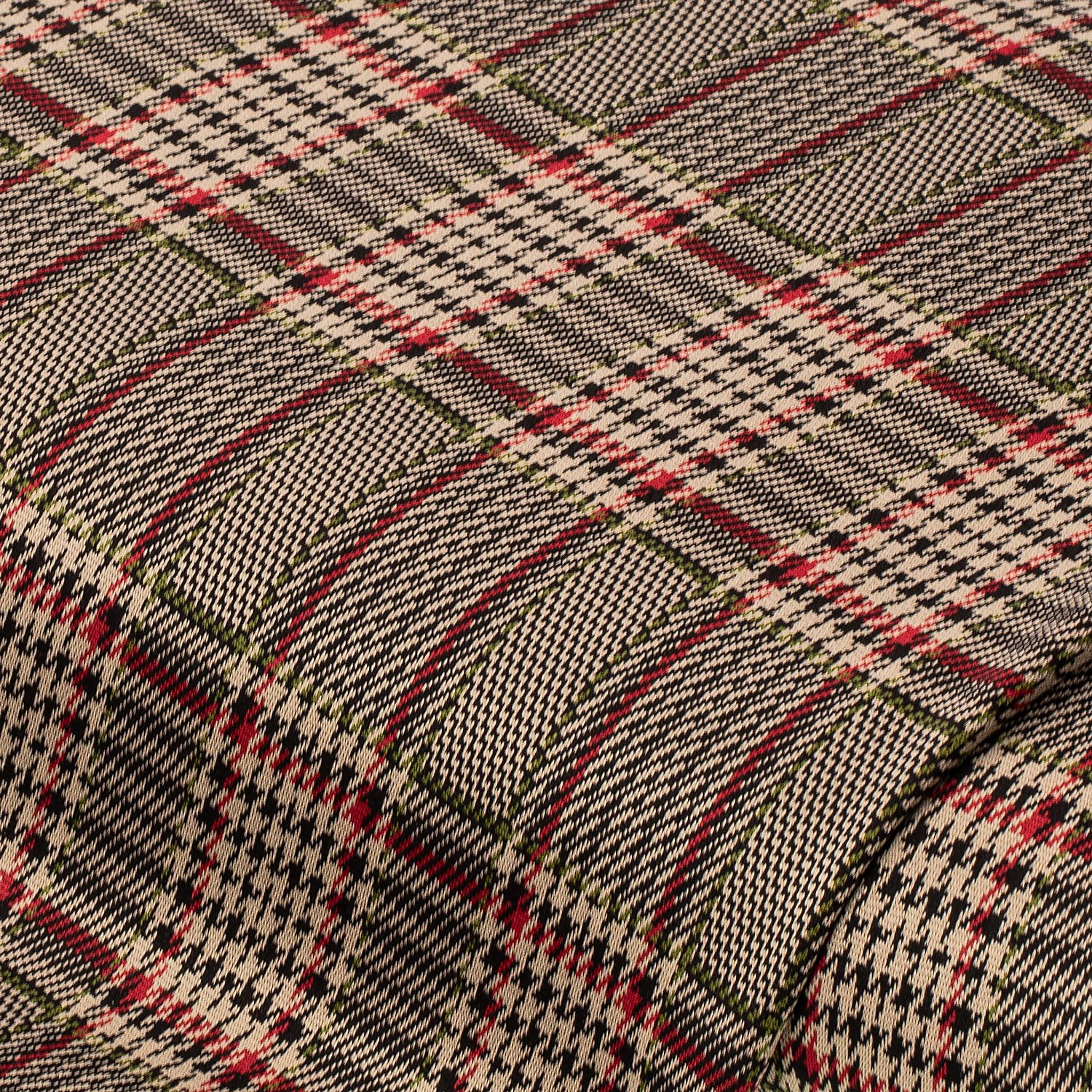 Stretch-Jacquard Karo, natur Image