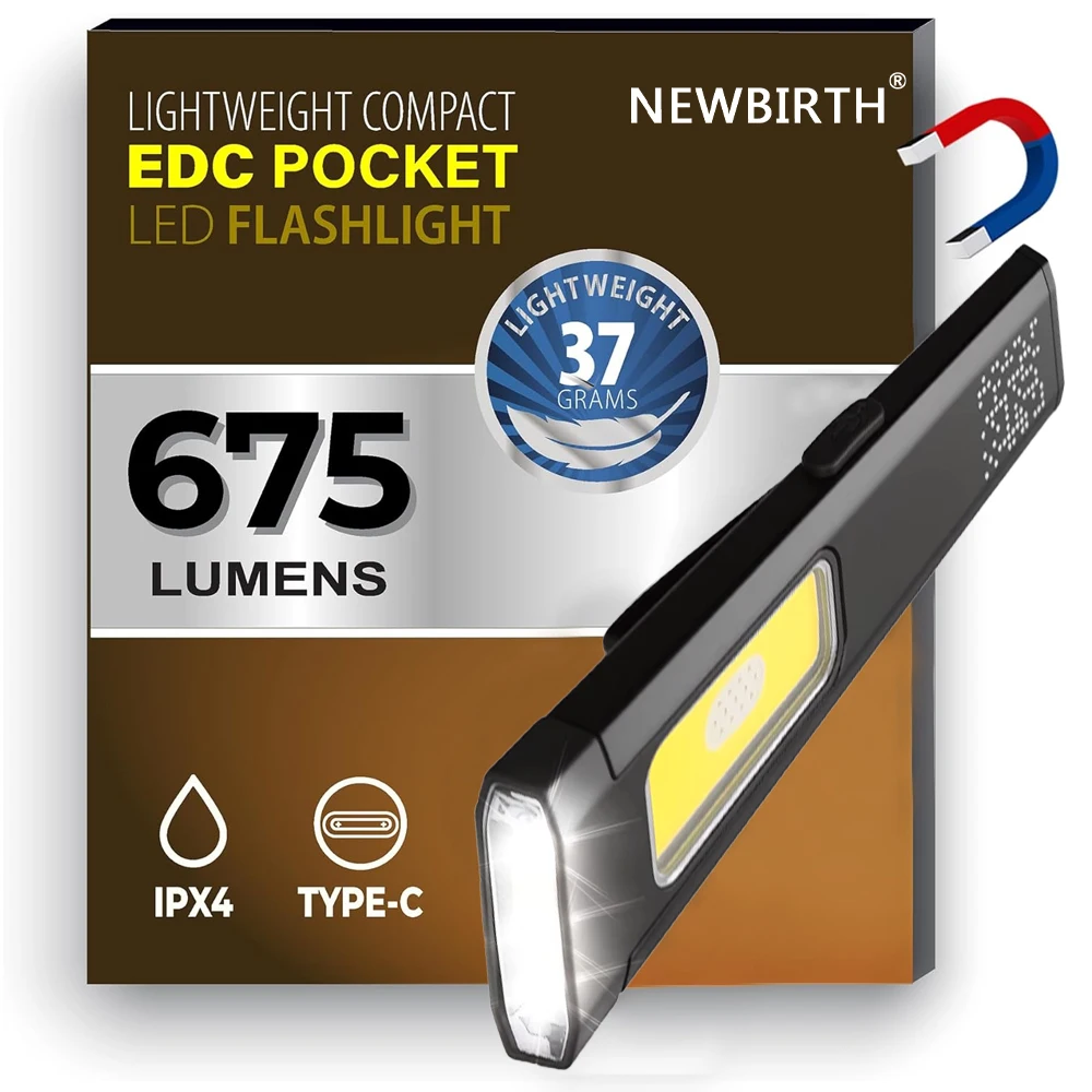 LED COB Schlüsselanhänger Taschenlampe USB-C wiederaufladbar 650LM tragbare EDC Taschenlampe Taschenlaterne Flut Notfall magnetische Arbeitsleuchte Image