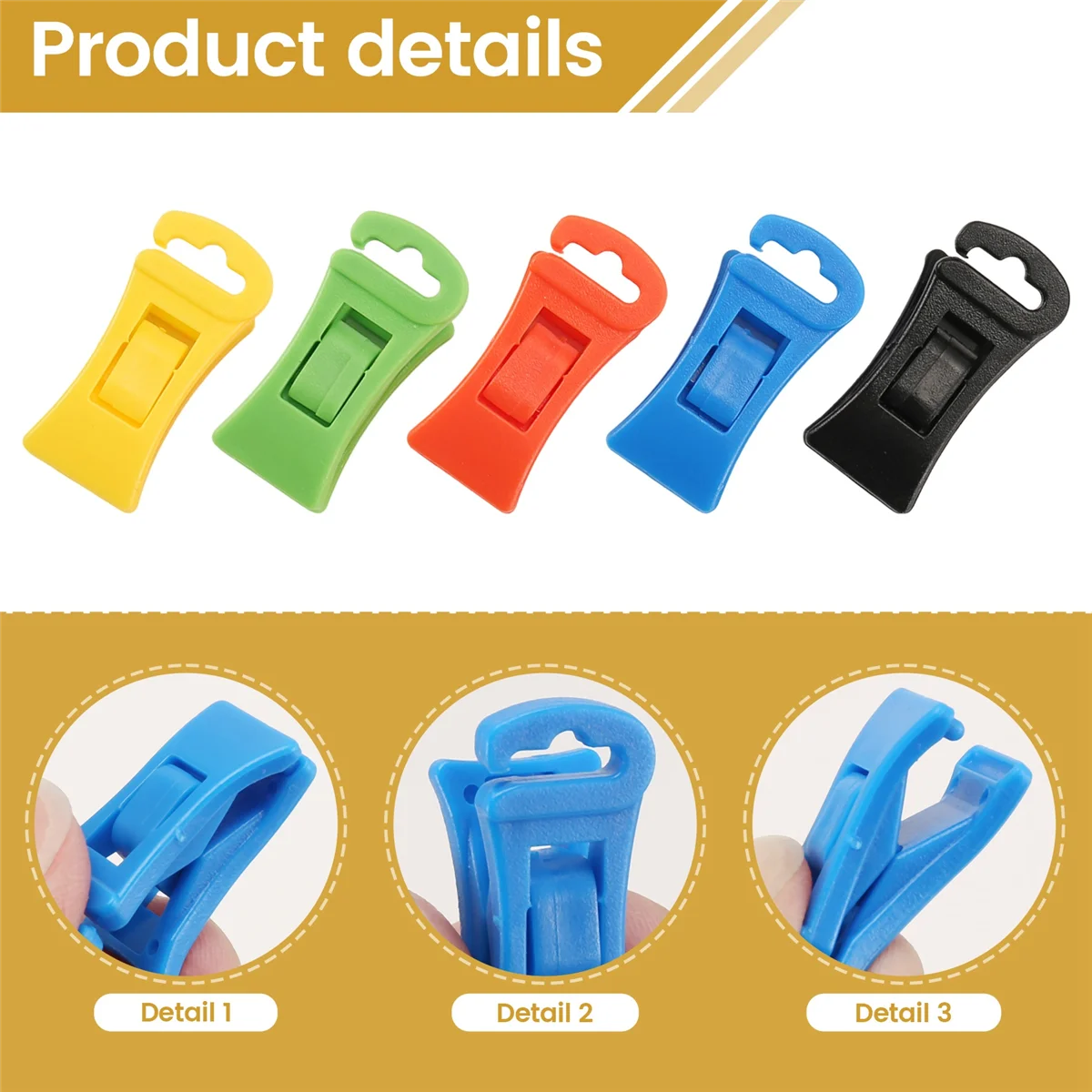 MSOR 60 Sock Clips for Washing Machine and Dryer, Sock Clips with Hooks,Sock Holder Washing Machine, Directly Into the Drawer