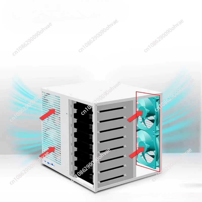 MATX Motherboard Schütze 8-Disk NAS-Gehäuse ATX-Netzteil Image