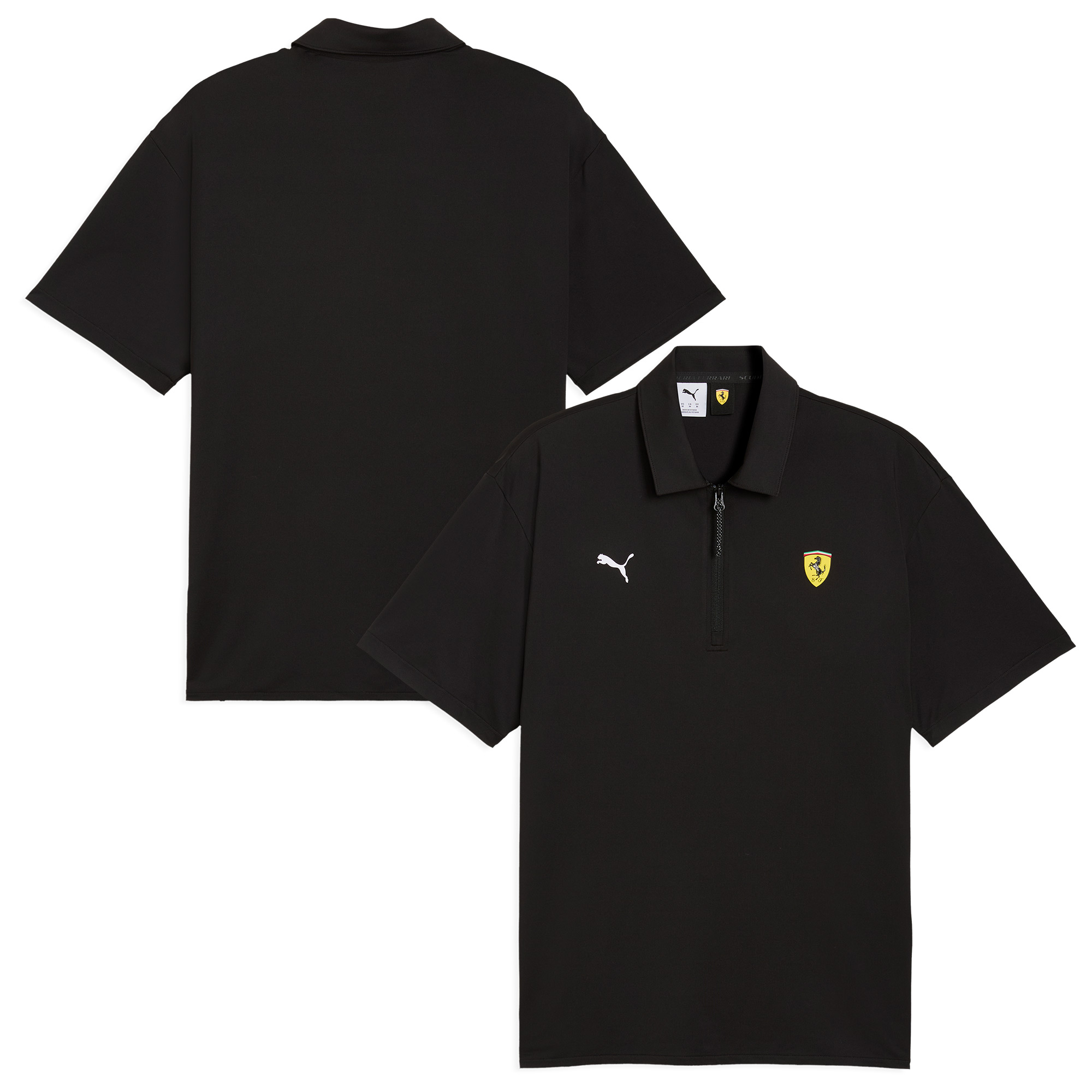 Ferrari Cloudspun Poloshirt von Puma – Schwarz Image