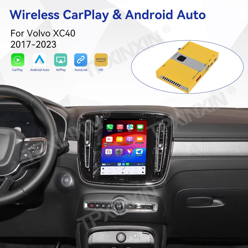 CarPlay Modul Interface Box Drahtlose Carplay Für Volvo XC40 2017-2023 Android Auto Interface Mirror Link Image