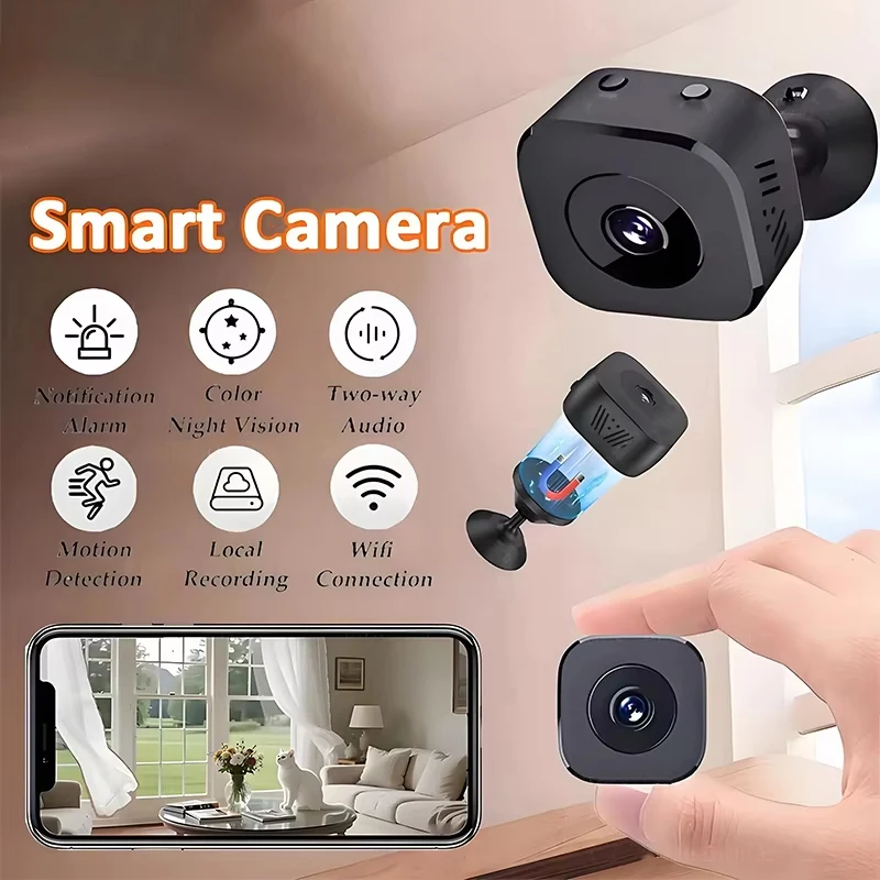 Mini-Überwachungskamera Pro 4K FullHD WiFi-Überwachung mit 2-Wege-Audio Bewegungserkennung Infrarot-Nachtsicht-Überwachungskamera Image