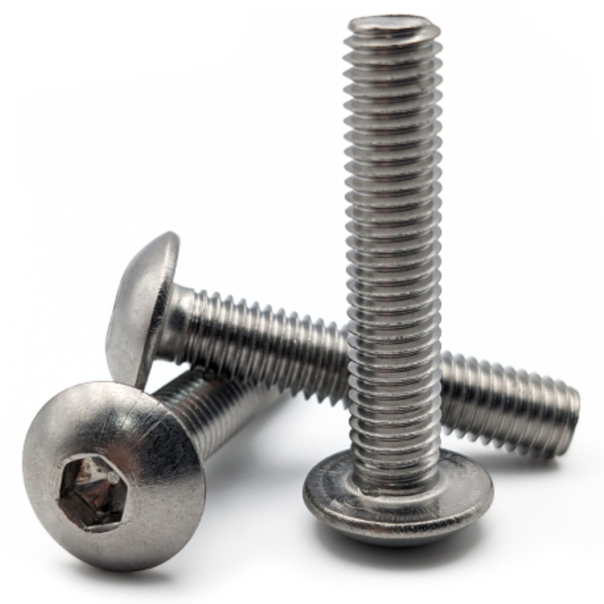 25 Stück Qualinos Zaunbauschrauben M8 x 40 mm V2A Edelstahl mit 5,5 mm Innensechskant für Doppelstabmatten und Zaunpfosten Image