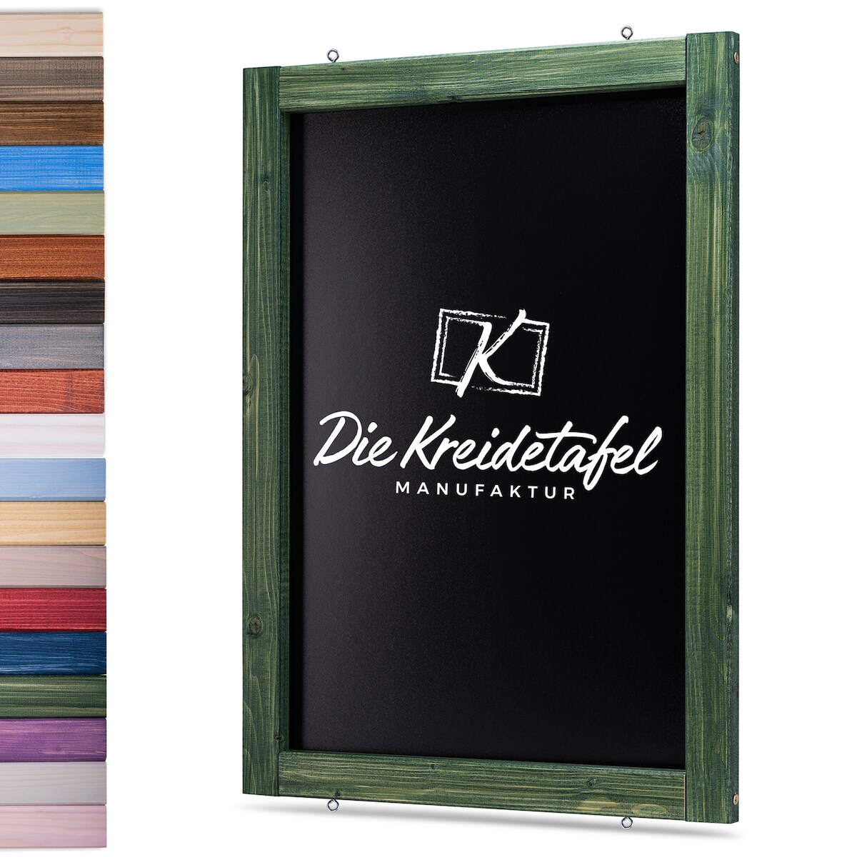 Die Kreidetafel Manufaktur Kreidetafel mit Holzrahmen / Grün 60x150cm Image
