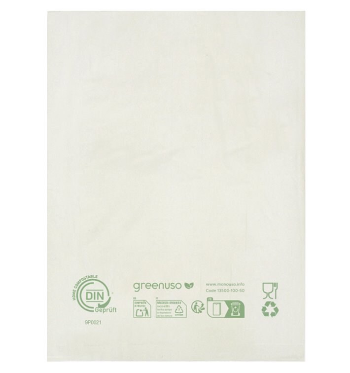 Greenuso MONOUSO - Flachbeutel Markt Home Compost “Classic” 16x24cm 12µm (5.000 Stück) Image