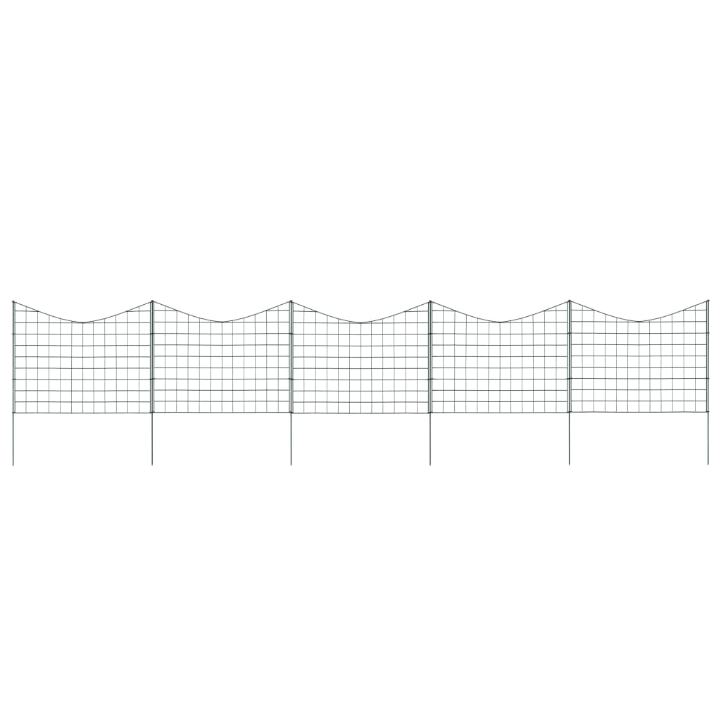 vidaXL Gartenzaun Set Konkav 77,5x64 cm Grün Image