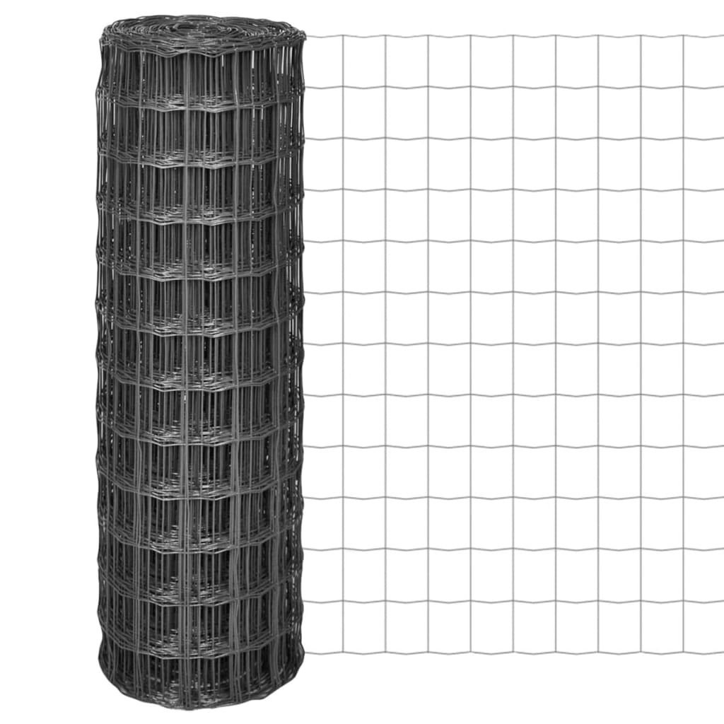 vidaXL Eurozaun Stahl 25 x 1,2 m Grau Image