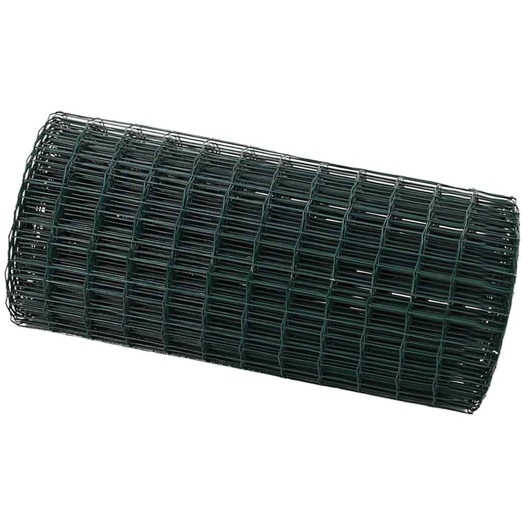 vidaXL Eurozaun Grün 0,6 x 25 m PVC-beschichtetes Eisen Image
