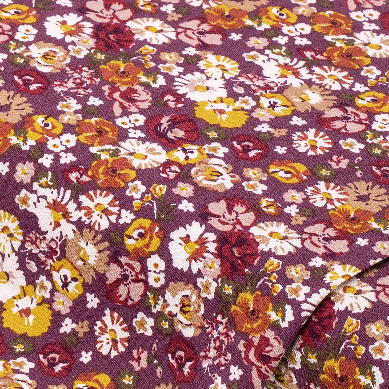 Blusenstoff „Blümchen“, lila-color Image