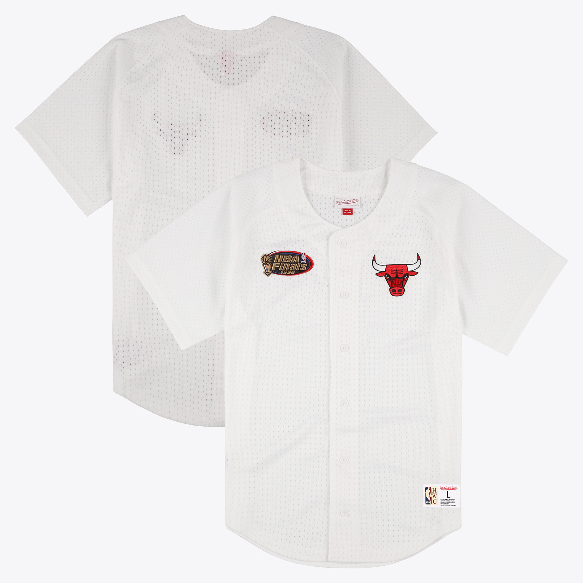 Chicago Bulls Mitchell & Ness Mesh-Hemd mit Knopfleiste Image