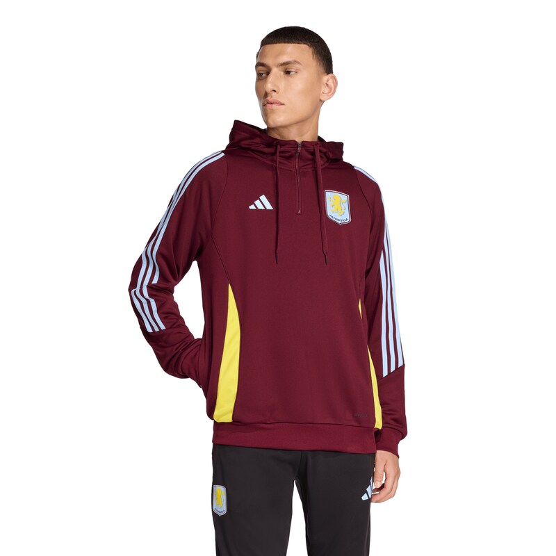 Aston Villa adidas Trainingshoodie – Weinrot Image