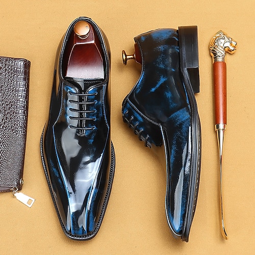 Braune Herren-Lederschuhe – elegante Oxford-Schuhe für Hochzeitsgäste und formelle Anlässe Image