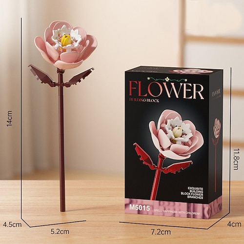 Exquisite Blumenstrauß-Bausteine; Heimdekoration; romantische Blumenstrauß-Bausteine, Weihnachts-, Halloween- und Geburtstagsgeschenke Image