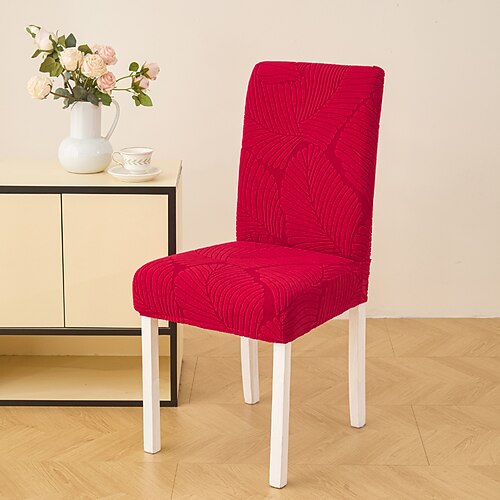Esszimmerstuhlbezug aus dehnbarem Polarfleece-Stoff, weicher, rutschfester Stuhlüberzug für Zuhause Image