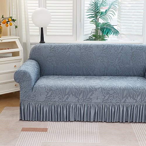 Rockförmiger, elastischer Jacquard-Sofabezug, dehnbar, für Ecksofas, L-förmige Sofas, Wohnzimmersofas, rutschfest, waschbar, für 1, 2, 3 oder 4 Sitze Image