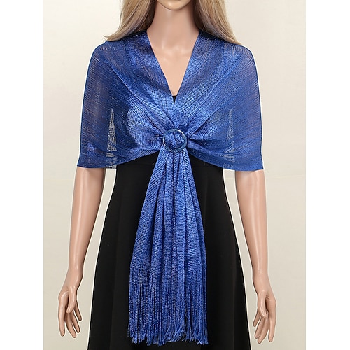 Damenschal aus Polyester, inklusive Acrylknöpfen, in verschiedenen Farben erhältlich, perfekt für Hochzeiten und Abendveranstaltungen Image