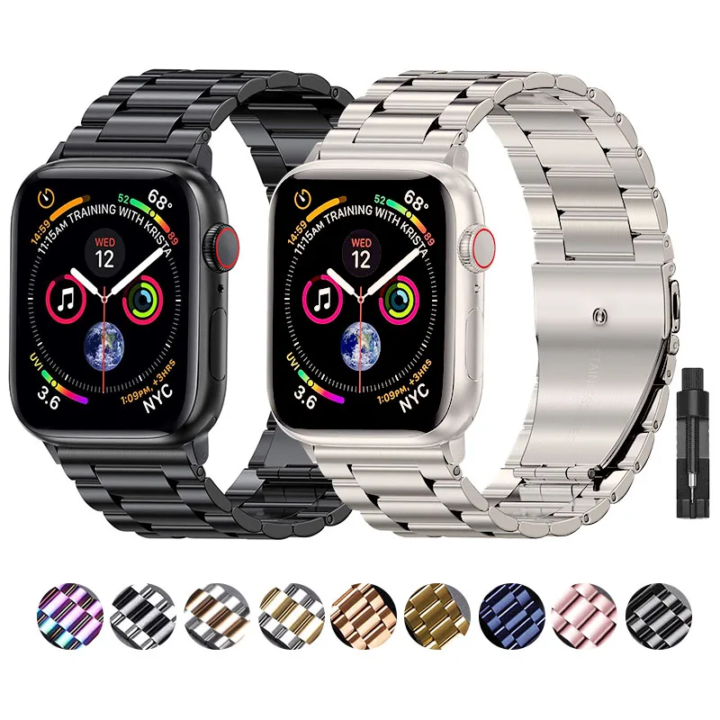 Edelstahlarmband für Apple Watch Ultra 2 49 mm 45 mm 41 mm 40 mm 44 mm Uhrenarmband Metallarmband für iWatch Serie 9 8 7 6 5 4 Image