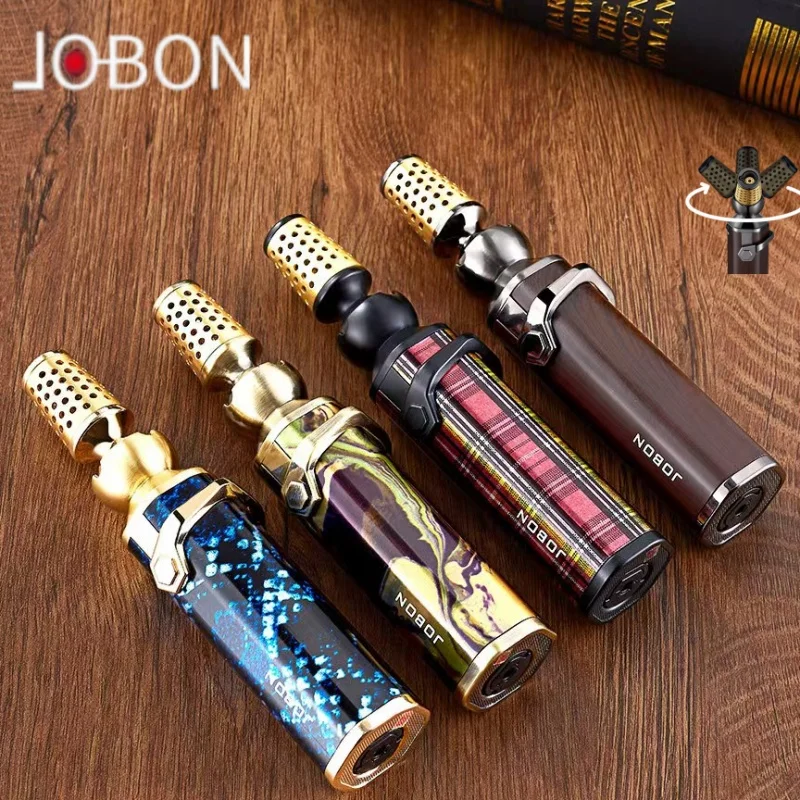 JOBON Blue Flame Gun Feuerzeug 360° ° Drehbarer Feuerzeugkopf, Sicherheitsschloss-Design, kontinuierliche Zündung, Flamme verstellbar Image