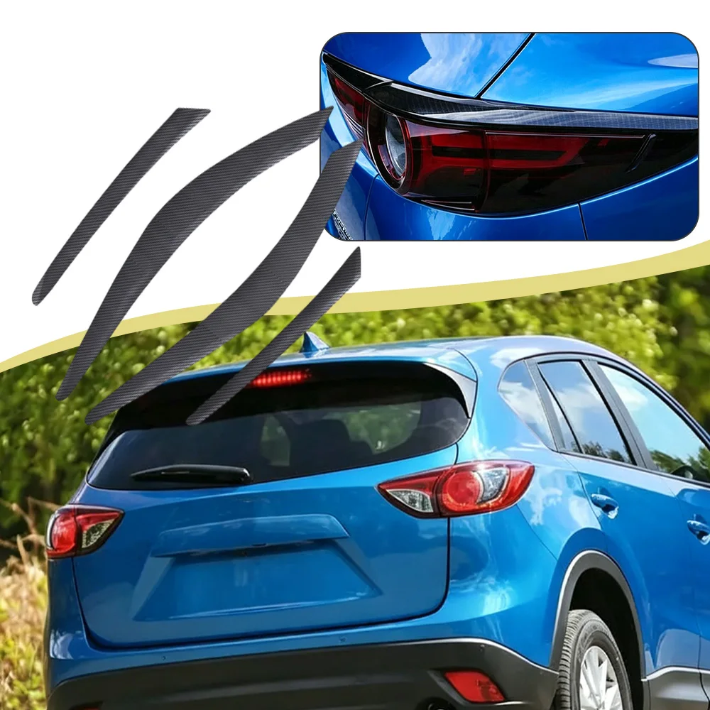 ABS Auto-Scheinwerfer-Augenbrauenabdeckung für Mazda CX-5 2012-2017 Carbonfaser-Optik oder Schwarz Image