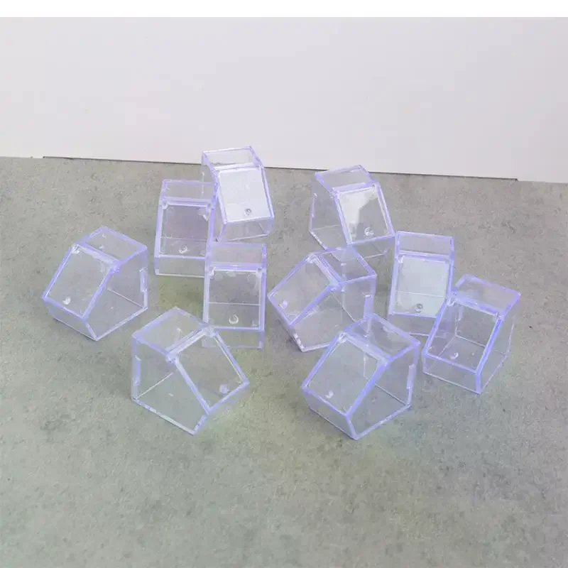 5Pcs Puppenhaus Mini Transparent Lagerung Display Rack Modell Puppenhaus Supermarkt Szene Dekoration Spielzeug Puppen Haus Zubehör Image