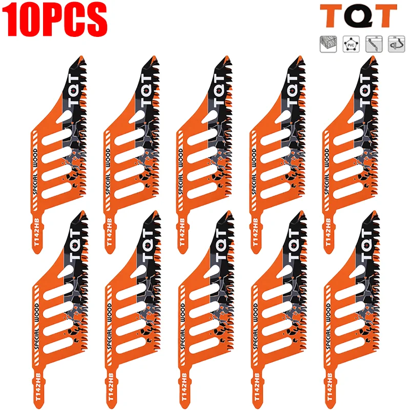 Stichsägeblatt, extra lange, robuste Dekupiersägeblätter, T-Schaft, feine, grobe Zähne für Holz, Aluminium, enge Räume Image