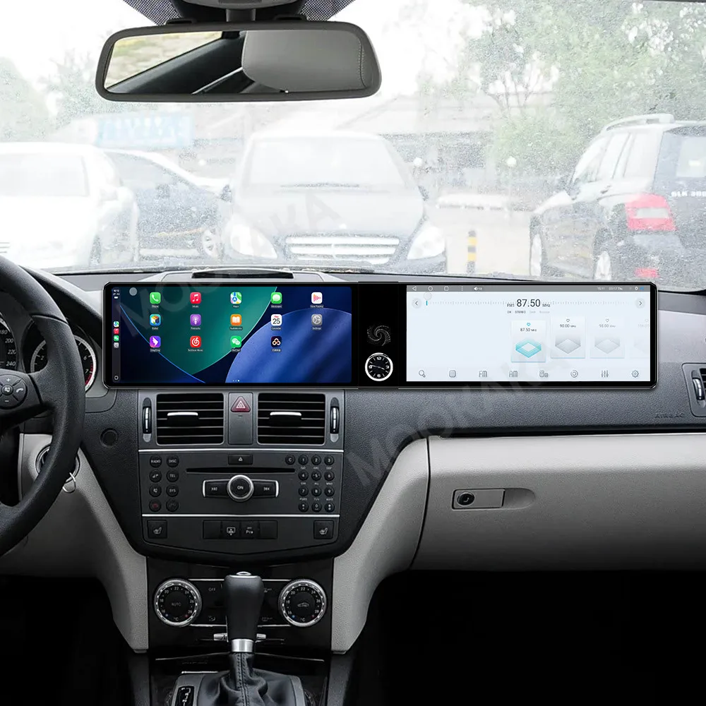 Für Mercedes Benz C W204 2007-2010 Auto Radio Stereo Multimedia Player Android Co-pilot Dual Bildschirm Carplay GPS Navi Steuergerät Image