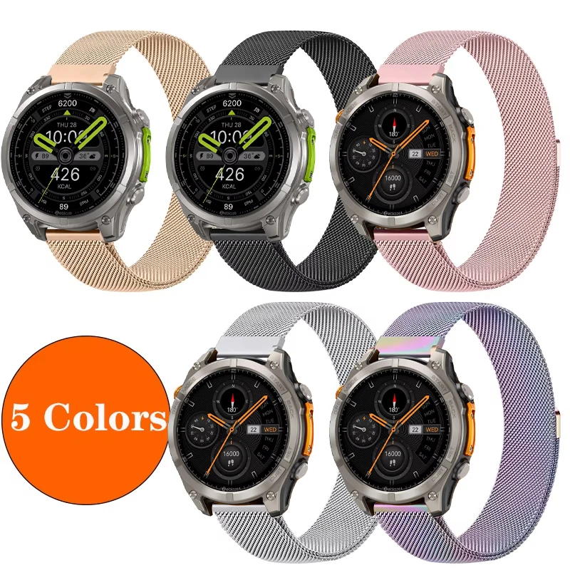22 mm Milanese-Loop für Zeblaze VIBE 8 Vibe 7 7 Pro 7 Lite Metallarmband für Zeblaze Stratos 4 3 2 Ultra/GTS 3 GTR 3 Ares 3 Pro Image