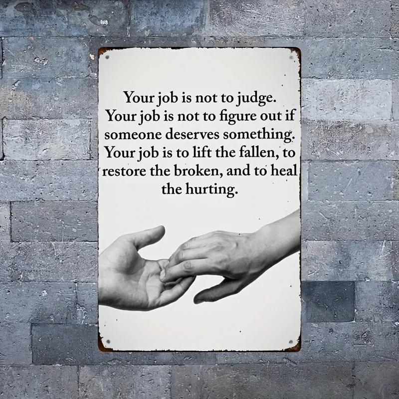 Fix the Broken, Heal Hurt“ motivierende Metallwandkunst – Eisen-Posterschild mit inspirierendem Zitat für Zuhause, Küche, Hof Image