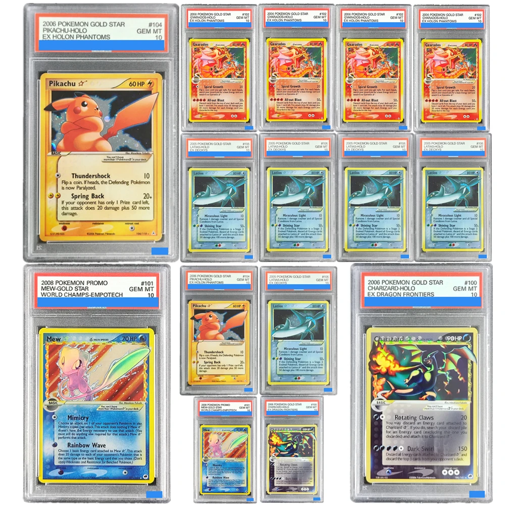 POKEMON GOLD STAR EX DRAGON FRONTIERS # 100 CHARIZARD MEW PIKACHU PHANTOMS HOLO PHANTOMS Grade GEM MT 10 Geschenkkollektionskarten Image
