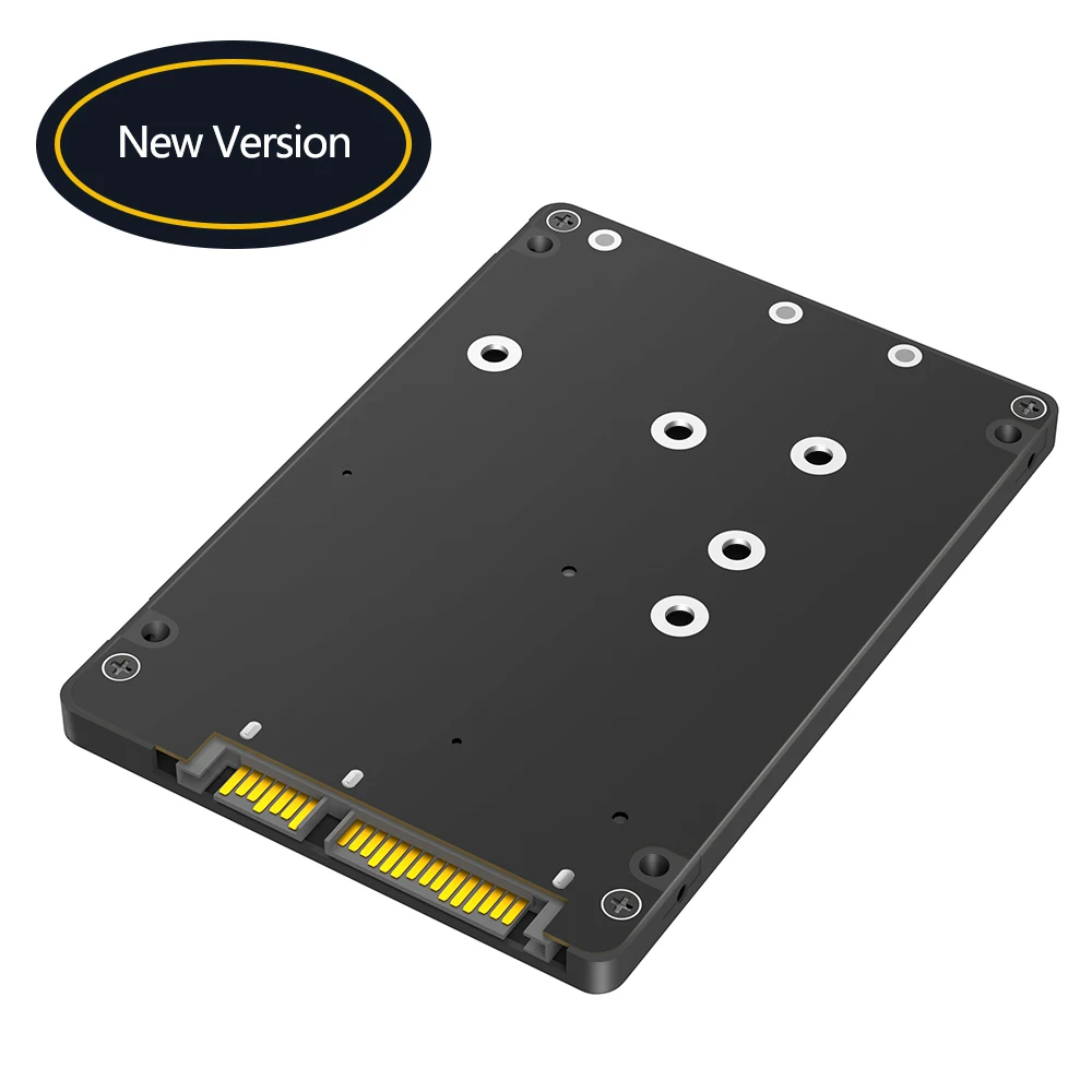 M.2 Solid-State SSD zu Sata3 Externe Festplattenbox, Ngff Msata zu serieller Port-Konvertierungskarte, Dual-Use, Zwei-in-Eins Image