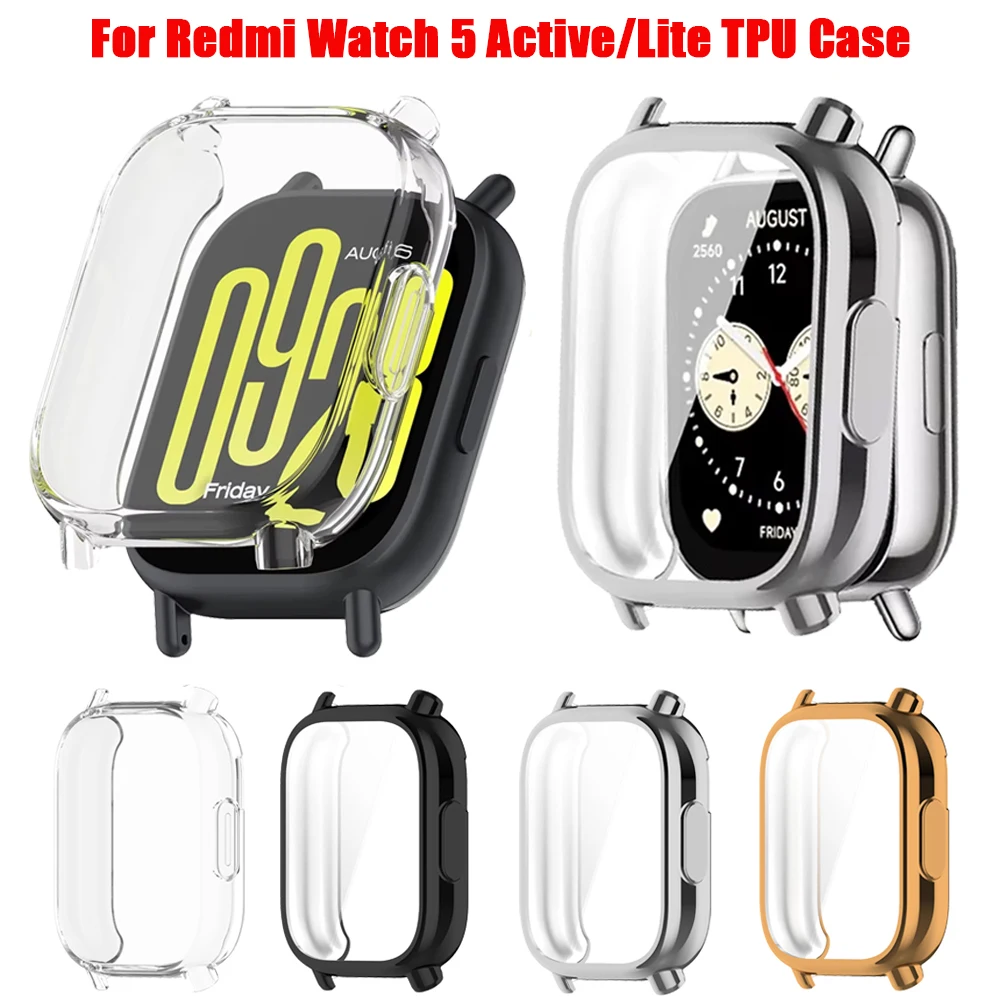 TPU Soft Shell Für Redmi Uhr 5 Lite Screen Protector Fall Für Redmi Uhr 5 Aktive Ersatz Rahmen Volle Schutzhülle abdeckung Image