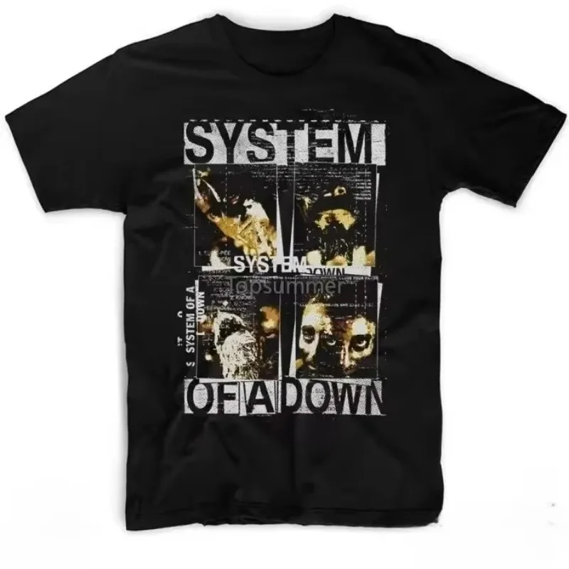 Rock Band System of A Down T-Shirt Sommer Musical Lustiges Logo Tolle T-Shirts Hip Hop T-Shirt für Kurzarm Casual Top Tees