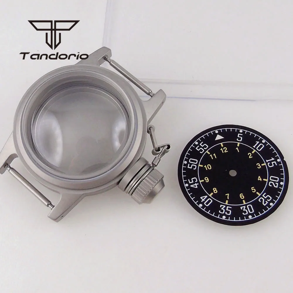 36 mm Edelstahl, sandgestrahltes 20-Bar-Taucheruhrengehäuse, gewölbtes Saphirglas, 29 mm Zifferblatt, passend für NH35 NH36 NH38 ETA2824 PT5000 Movt Image