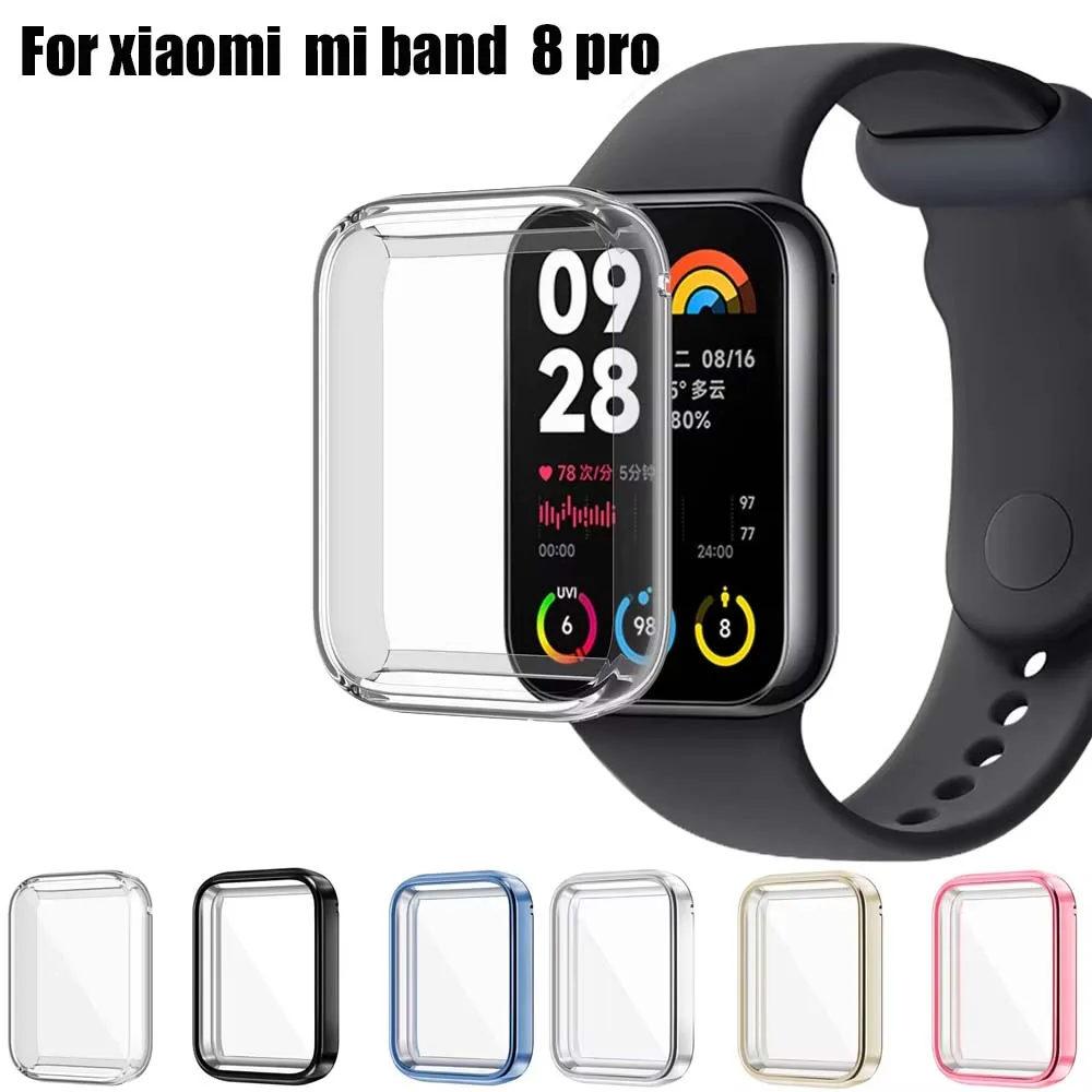 Weiche TPU-Hülle für Xiaomi Mi Band 9 Pro Smart Watch Strap Bumper Cover Displayschutzfolie für Xiaomi Mi Band 9 Pro Image