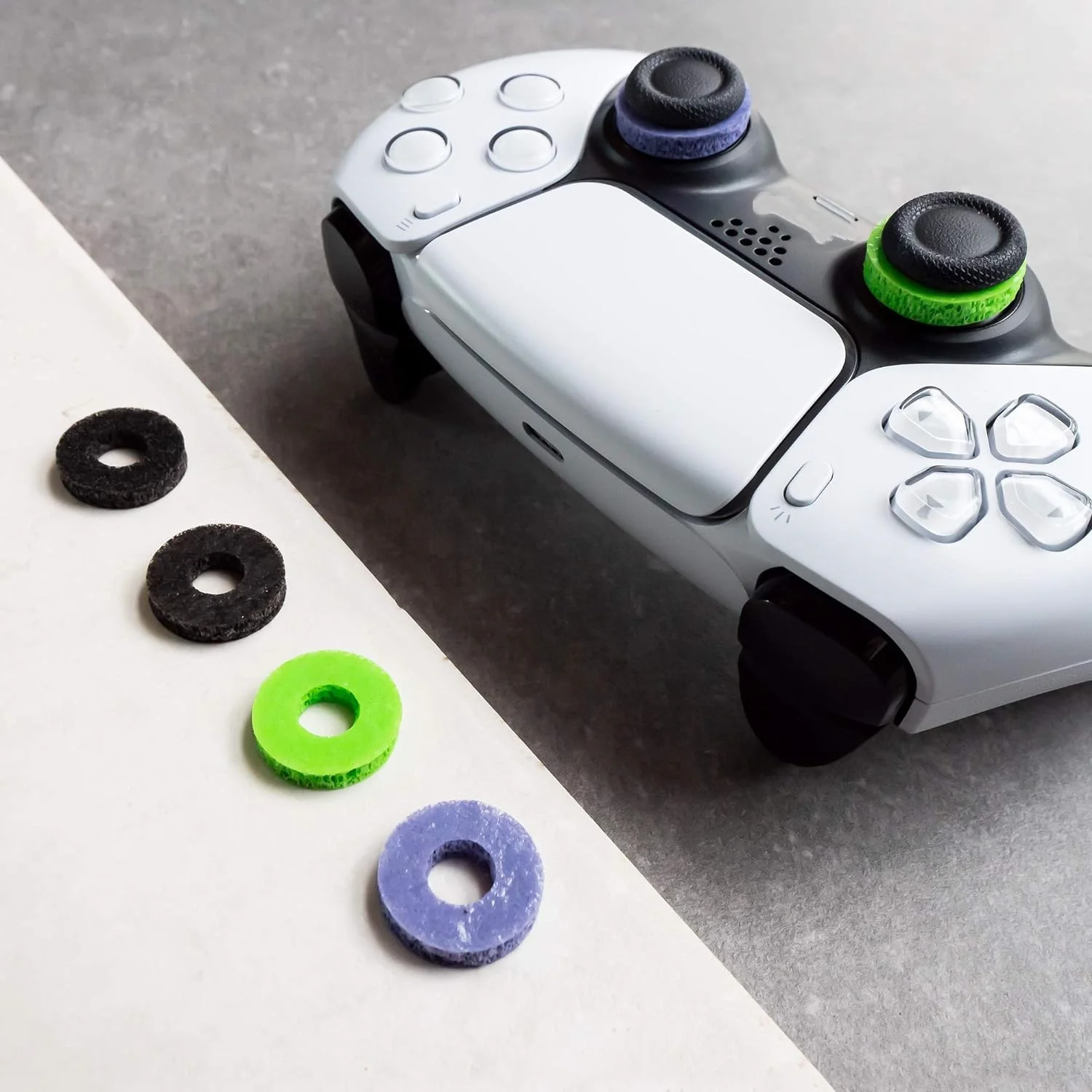 6er-Pack Silikon-Zielunterstützringe für PS5/PS4/Xbox/Switch Pro/Scuf-Controller – nicht elektrische Werkzeuge mit Präzisionsgriff und Bewegungssteuerung Image