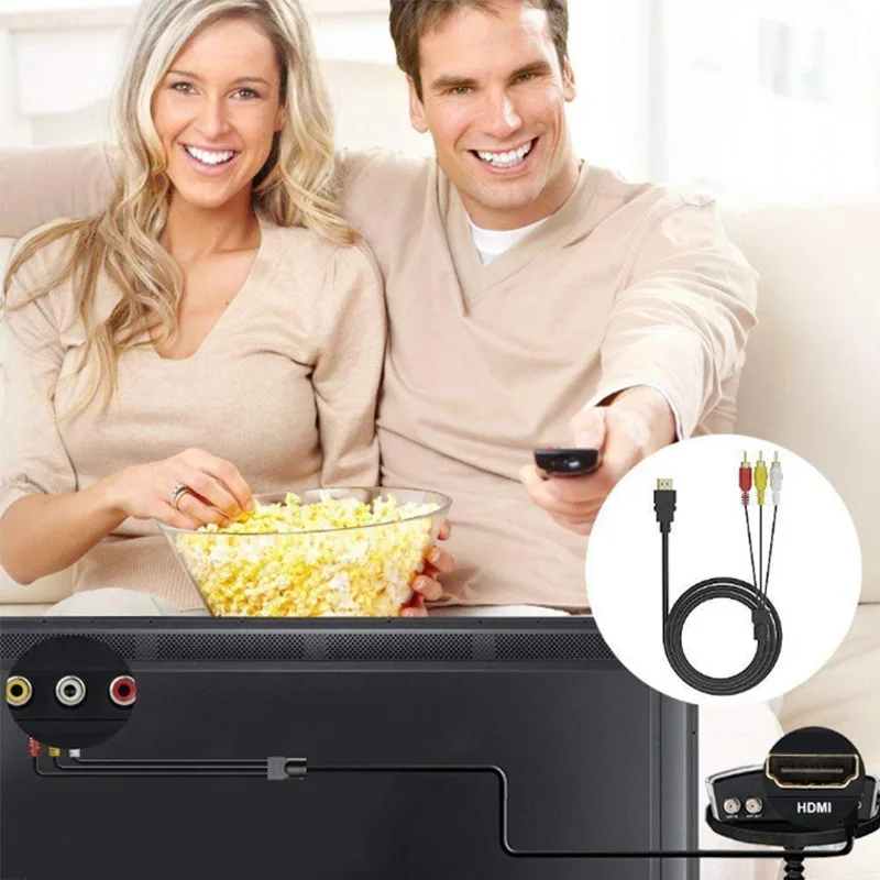 High Definition HDMI zu 3rcaAV Kabel Lotus Kabel Stecker One Point Three Rot Weiß Gelb zu AV Kabel Audio & Video Kabel drei Image