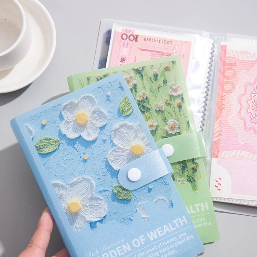 Sparen Sie Geld, 100 Umschläge, Geldspar-Challenge, Ölgemälde, wasserdicht, Mini-Ordner, Spar-Challenge, wiederverwendbarer Budget-Ordner Image