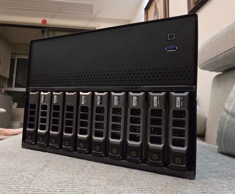 10 + 2 Festplatte NAS-Gehäuse, für MATX-Hauptplatine PCI-E 1U Netzteil, Gehäuse Image