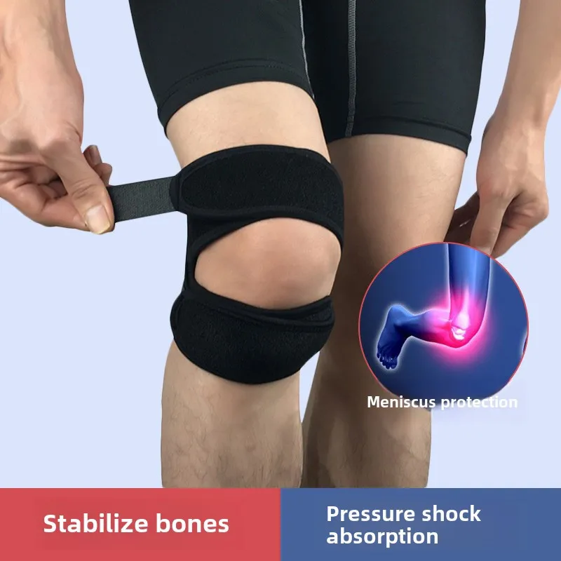 1, verstellbarer Knieschoner, elastischer Patella-Bandage, Fußball- und Basketball-Fitness-Knieschoner. Image